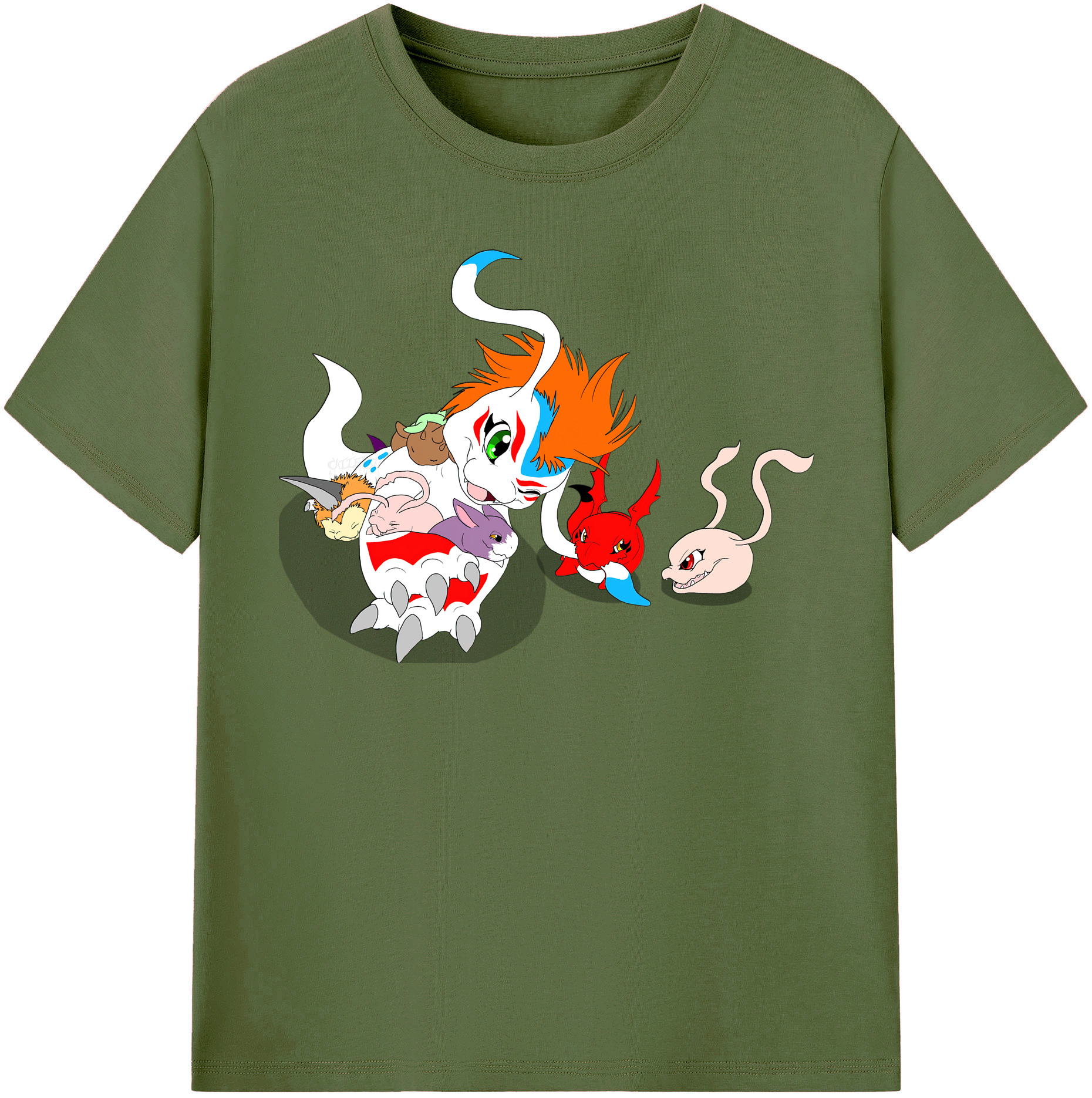 （画像用） Digimon デジタルモンスター/デジモン 綿100％半袖Tシャツ（フロントプリント）